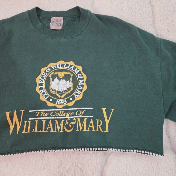 Furst of a Kind Cropped Pearl Trim Sweatshirt - Picture 2 of 5